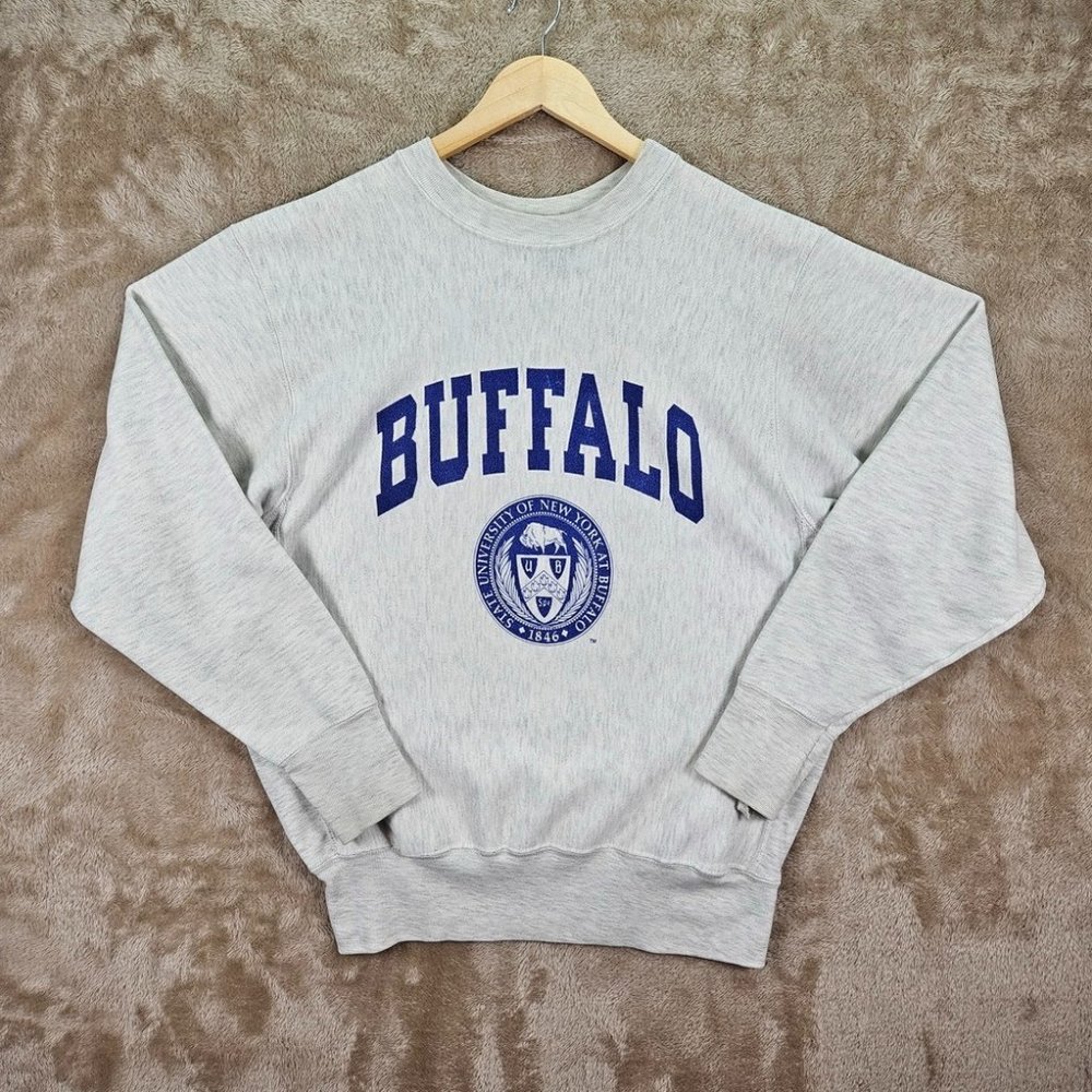 Made in USA Vintage H.L. Miller SUNY Buffalo Sweatshirt University College Sz L